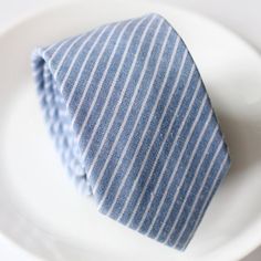 Blue White Stripe Cotton Necktie, Men's Stripe Necktie, Vintage Tie, Groomsmen Tie, Wedding Tie Blue, Fashion Tie Blue, Gift for Dad• 3.0" at the widest point• Approximately 58" in Length• Handmade• 100% cotton• Dry clean onlyVintage style stripe cotton This tie is suitable for weddings, proms, casual throw downs, dinner and all special occasions. This tie will certainly start the conversation with lots of compliments. Please note that due to differences in computer monitors, colors may vary sli Untied Bow Tie, Groomsmen Tie, Kids Ties, Groomsmen Ties, Wedding Tie, Kids Bow Ties, Bow Tie Wedding, Tie Gifts, Vintage Tie