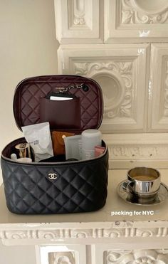 Matilda Djerf, Bag Chanel, Vanity Bag, Chanel Makeup, What In My Bag, Luxury Makeup, Essential Bag