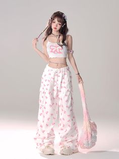 ❤︎Girly ribbon short camisole❤︎ Sweetheart Outfit, Cute Kawaii Clothes, Yk2 Outfits, Estilo Harajuku, Girly Fits, Style Kawaii, Kawaii Fashion Outfits, Kawaii Dress, Quick Outfits