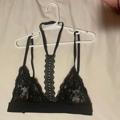 Never Worn. Was Given To Me New With Tags But Never Fit Me. Lacey, Minimal Support, Size Small. Women's Intimates, Bralette, Bra, Tags, Women Shopping, Black, Color