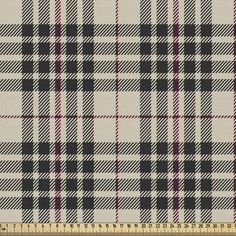 a black and white plaid fabric