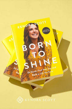 three paperback books are stacked on top of each other, with the title born to shine written