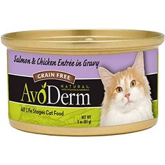 an open can of avoderm cat food