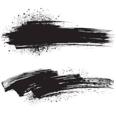 black paint strokes on white background