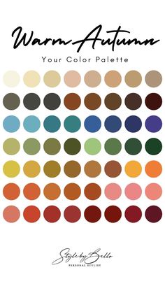 warm autumn Color Analysis Chart Autumn, Color Analysis Warm Autumn, Color Season Autumn, Color Analysis True Autumn, Warm Undertone Color Palette, Autumn Personal Color Outfit, Autumn Pallet Color, Autumn Pallet Outfits, Autumn Season Palette