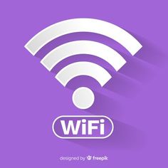 the wifi logo on a purple background