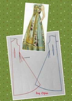 an image of a woman's dress and sewing pattern