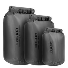 three water bags sitting next to each other