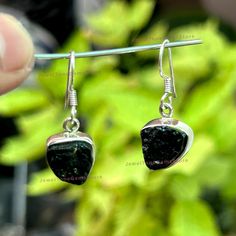 Raw Black Tourmaline Earrings, 925 Silver Earring Natural Stone Earrings, Crushed Gemstone, Crystal, Rock, October Birthstone, Birthday Gift Offer Black Friday Christmas Halloween The stunning stone is the Natural Black Tourmaline Product Description : - Gemstone :- Natural Black Tourmaline Stone Color :-  Black Stone Shape :- Raw Stone Category :- Rough Stone Polish : High Metal :- 925 Sterling Silver Purity :- 925 Parts Per 1000 Plated :- Pure Silver Silver Polish :- High SKU# : JTGSE194 <> St Black Tourmaline Stone, Raw Black Tourmaline, Natural Stone Earrings, Tourmaline Earrings, Black Friday Christmas, 925 Silver Earrings, October Birthstone, Black Tourmaline, Silver Earring