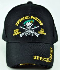 NEW! US ARMY SPECIAL FORCES S1 CAP HAT BLACK NEW! US ARMY SPECIAL FORCES S1 CAP HAT BLACK NEW - WITH TAGS 100% High End Acrylic Logos and designs are fully embroidered Size: One Size Fits All VELCRO ADJUSTMENT Shipping Payment Terms of Sale SHIPPING We ship Worldwide. We ship to USA 48 continental states, Item usually will be shipped out within 1~3 business days after payment received. We only ship to confirmed addresses. Non USA Customers: First Class International Mail in some cases can be very slow and will take as long as 2~5 weeks for delivery (14 to 35 Days), Please keep this in mind when choosing this shipping option. All items are thoroughly inspected prior to shipping. NOTE * Buyer's responsibility for any custom tax incurred. Kindly check your own country's tax duties PAYMENT USA Black Military Trucker Hat, Military Style Black Snapback Cap, Military Style Black Visor Snapback Hat, Military Style Black Snapback Hat, Black Military Baseball Cap With Flat Bill, Military Style Black Baseball Cap With Flat Bill, Black Military Flat Bill Baseball Cap, Black Military Style Flat Bill Baseball Cap, Military Style Black Snapback Hat With Flat Bill