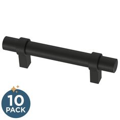 an image of a black curtain rod with 10 stars on the bottom and one star in the