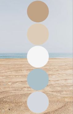 four circles are arranged in the middle of a desert landscape