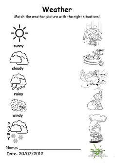 the weather worksheet for kids to learn how to write and draw it with pictures