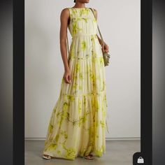 I Love Love Love This Dress But It Won’t Work For The Wedding I’m Going To And I’m Past The Return Date. It Still Has The Tag Attached And I’ve Only Tried It On, I’ve Never Worn It Out. Easy To Dress Up Or Down, So Versatile And So Comfortable. Erdem Dress, Cold Shoulder Gown, Yellow Gown, Chevron Dress, Silk Floral Dress, Column Dress, Lace Dress Black, Clothes Designer, Black Long Sleeve Dress