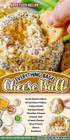 Fun, easy, and super flavorful, this Everything Bagel Cheese Ball is a great appetizer for any time of year. With minimal ingredients, it is a tasty recipe that everyone will love. Besides the flavors, the ease of making this perfect appetizer is really what makes me come back over and over again. Rarely will you see me host a party and not have a bagel cheeseball.