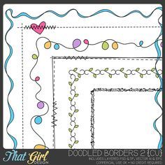 the doodled borders 2 cut file is ready to be used for scrapping and other projects