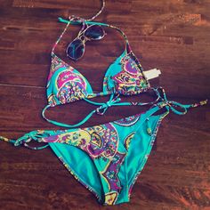 Like New, Never Worn! Top Has Removable Padding. Tradespaypal Summer Festival Purple Swimwear, Purple Summer Festival Swimwear, Purple Bohemian Swimwear For Pool, Purple Fitted Bohemian Swimwear, Blue Purple, Womens Swim, String Bikinis, Blue And Purple, Color Blue