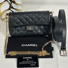 Great Condition Includes Dust Bag, Authenticity Card And Belt No Chain No Insert Chanel Reissue, Chanel Bags, Belt Bag, Chanel Bag, Travel Bags, Black Color, Dust Bag, Chanel, Bag Lady