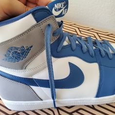 Display Item, Please See Pictures. New Without Box Or Tags. Never Used, But Shows It Has Been Handled. Dz5485-410. Colorway, White Gray Blue. Men's Shoes, Big And Tall. Extended Sizes Blue High-top Custom Sneakers With Fade-resistant, Shoes Big, Nike Air Jordan 1 Retro, Air Jordan 1 Retro High Og, Air Jordan 1 Retro High, Nike Air Jordan 1, Air Jordan 1 Retro, Jordans For Men, Jordan 1 Retro High