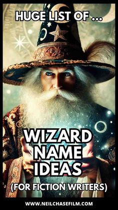 wizard name ideas for fiction writer's books and other writing skills, including magic