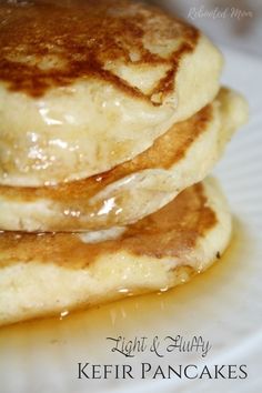 three pancakes stacked on top of each other