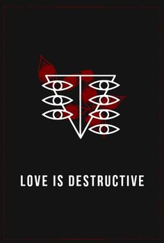 the logo for love is destructive