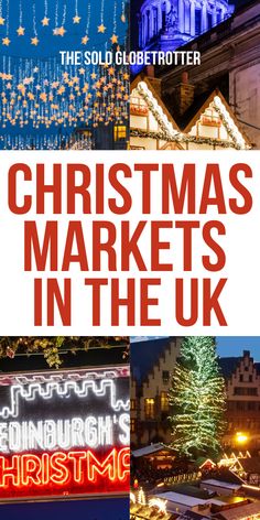 christmas markets in the uk with text overlay