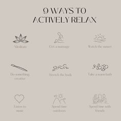 Let’s be real, life can get crazy and overwhelming at times particularly as our children head back to school. It’s essential to prioritise self-care and make time for relaxation. Here are 9 ways to unwind and recharge: 1. MEDITATE: Take a few minutes each day to quiet your mind and focus on your breath. You can use apps like Headspace, Balance or Calm to guide you. 2. MASSAGE: Treat yourself to a professional massage or ask a partner or friend to give you a gentle massage at home. I love ... Ways To Unwind, Massage At Home, A Walk In Nature, Being In Nature, Walk In Nature, Quiet Your Mind, Relaxing Essential Oils, Stretching Routine, Balanced Living