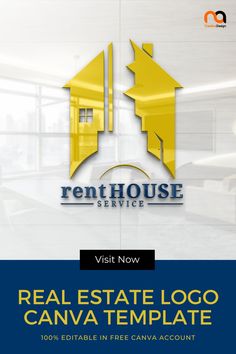 the real estate logo is shown in this ad