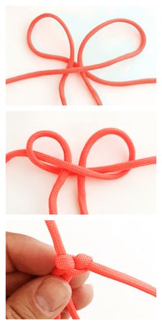 the instructions for how to tie a knot in two different ways, with pictures showing