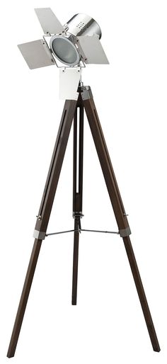 Hollywood Floor Lamp_0 Feature Floor Lamp, Vintage Hollywood Fashion, Industrial Ideas, Studio Floor Lamp, Spotlight Lamp, Curtain Rod Hardware, Industrial Floor Lamps, Tripod Floor Lamp, Wood Floor Lamp