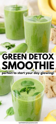 green detox smoothie Easy Healthy Smoothies, Green Detox Smoothie, Healthy Eggs, Healthy Green Smoothies, Egg Muffins