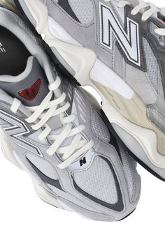 - Grey New Balance leather and fabric sneakers for man and woman - Round toe - Logoed tongue - Side tone on tone logo - Logoed upper heel - Laces fastening - Sole with ABZORB and SBS cushioningComposition: 100% Cowhide And Inner Fabric:, 100% Sole Fabric:, 100% Rubber Grey New Balance, New Balance 9060, Fendi Wallet On Chain, Red Valentino Shoes, Gucci Sneakers, Stella Mccartney Bag, Fendi Wallet, Golden Goose Shoes, Tone On Tone