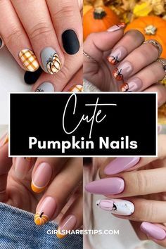 Cute Pumpkin Nails, Pumpkin Nail Designs, Pumpkin Nail, Pumpkin Nail Art, Disney Inspired Nails, Fall Manicure, Pumpkin Nails, October Nails