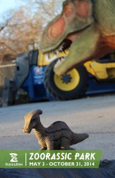 an image of a fake dinosaur in the street