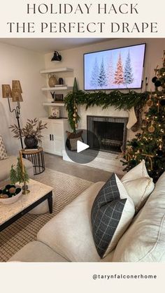 a living room filled with furniture and a christmas tree