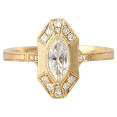 Gia Certificated 0.33 Carat Marquise Cut Diamond Vintage Style Ring - Vintage Engagement Ring With Marquise Gia Certificated 0.33 Ct H Vs2 Diamond And Mate Yellow 14 Karat Gold created by hands from ring to the stone shapes. Good ideas of statement ring, solitaire ring or engagement ring gift for her. I used brillant vintage style with marquise diamond. I completed these in 14K solid excelent yellow mate gold ring. This ring was made with quality materials and excellent handwork. I guarantee the Vintage Gold Marquise Cut Jewelry, Vintage Gold Marquise Cut Diamond Ring, Vintage Marquise Cut Collectible Ring, Victorian Marquise-cut Gold Diamond Ring, Exquisite Marquise-cut Diamond Ring, Radiant Diamond Engagement Rings, Stone Shapes, Contemporary Engagement Rings, Vintage Style Engagement Rings