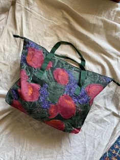 "Super cute 90's cotton bag. This bag is perfect for overnight stays, beach days, and grocery runs. Featuring cotton material, a top zip closure, all over floral pattern, large size and two straps. Label: Accent Material: 55% Ramie, 45% Cotton Condition: Excellent, Like New Measurements: Measured Flat Length: 20\" Height: 14\" To see more items please visit: http://www.etsy.com/shop/wemovevintage All measurements are taken with the garment lying flat. Please see our policies for our point of mea Multicolor Floral Print Beach Bag For Travel, Summer Travel Bags With Floral Print, Summer Floral Print Travel Bags, Multicolor Floral Print Beach Bag, Casual Floral Print Beach Bag For Travel, Boho Style Dresses, Beach Days, Embroidered Silk, Cotton Bag