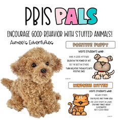 a stuffed animal is shown with instructions for how to make it look like an adorable puppy