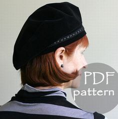 Women Classic Hat Beret PDF Sewing Pattern/ S M L sizes/ | Etsy Beret Hat Pattern, Berets Pattern, Hat Sewing Pattern, Hat Sewing, Beret Pattern, Chemo Hair, Hat Patterns To Sew, Stylish Caps, Hat Beret