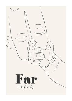 a person holding their hand with the word'far'on it in black and white