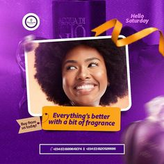 an advertisement for a hair product with a woman's face