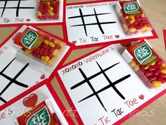 valentine's day tic tac toe game with candy