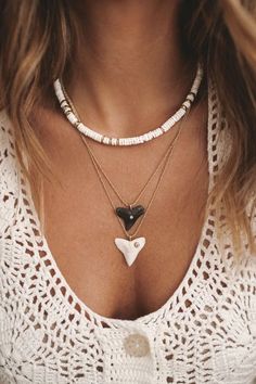 Blanco Shark Tooth Necklace | Kate Davis Jewelry Pogue Style, Shark Teeth Jewelry, Pisces Jewelry, Sharks Tooth, Kate Davis, Sharks Teeth, Topaz Yellow, Beachy Jewelry, Pisces Moon