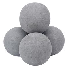 four gray balls stacked on top of each other