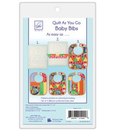 quilt as you go baby bibs sewing kit with instructions for beginners to sew