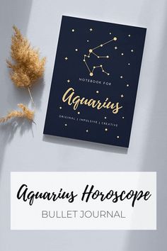 Notebook Aesthetic | Cute Notebooks | Journal Inspiration | Journaling Aesthetic | Bullet Journal Ideas for Beginners | Bullet Journal | Notebook | Horoscope | Zodiac Sign | Aquarius | #Notebook #BulletJournal // Mockup psd created by freepik //