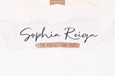 the perfect font duo from sophia reign