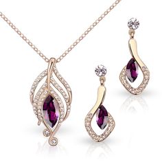 PRICES MAY VARY. MAKE A STATEMENT: Luxurious Amethyst Simulated jewelry sets for women are at the height of fashion for formal and casual events. LOOK LIKE A PRINCESS WITH YOUR AMETHYST SIMULATED EARRINGS: Indulge yourself in the Crystalline Azuria premium jewelry set for women and impress everyone with your pyrple color 18K rose gold plated earrings! MAKE ALL HEADS TURN WITH YOUR TIMELESS NECKLACE: Match your earrings with your classy necklace and pendant set and make a fashion statement on you Classy Necklace, Costume Jewelry Sets, Amethyst Set, Women's Jewelry Sets, Luxury Necklace, Matching Jewelry, Solitaire Pendant, Crystal Necklace Pendant, Amethyst Necklace