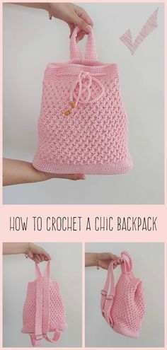 how to crochet a chic backpack with this free pattern and video instructions